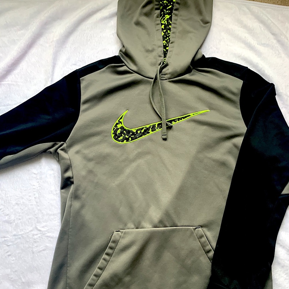 Grey and Yellow Camo Nike Sweatshirt